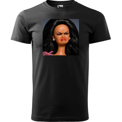 Sablio tričko s potlačou Nahnevaná Barbie Meme Barbie černé
