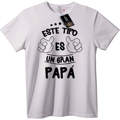 NOONEBRAND Тениска Страхотен татко - XS, White
