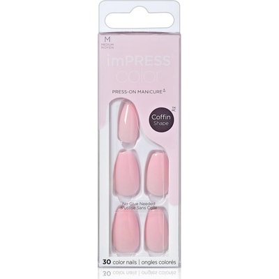 KISS imPRESS Color Medium umělé nehty Pink Dream 30 ks