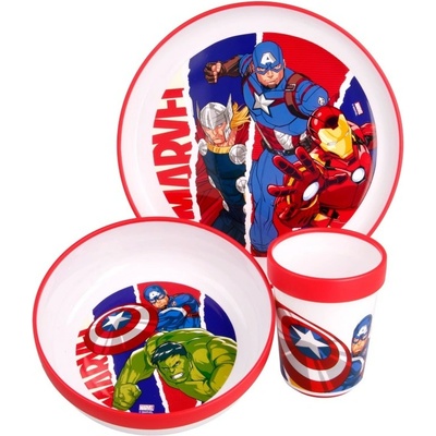 STOR Jídelní sada Avengers Heroes premium 3 ks