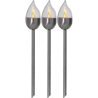 Star Trading LED потапящи външни осветителни тела в комплект 3 бр. със соларен панел (височина 40 cm) Olympus - Star Trading (481-54)