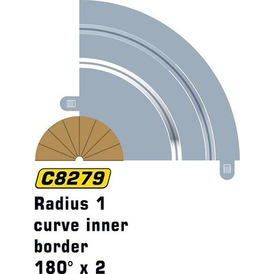 Scalextric Krajnica vnútorná k 8201 SPORT Inner Border R1/180° 2