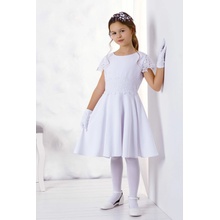 Emma dievčenské šaty ANA M/490 biela