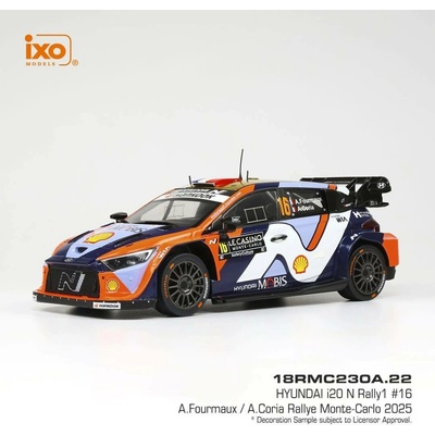 Hyundai i20 N Rally1 Rally Monte Carlo 2025 16 Fourmaux Coria IXO 1:18