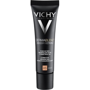 Vichy Dermablend 3D Коригиращ фон дьо тен, №45 Gold, SPF25, 30 ml - ozone
