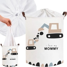 Tulimi Koš uzavíratelný Trucks Love Mommy 43 L bílý