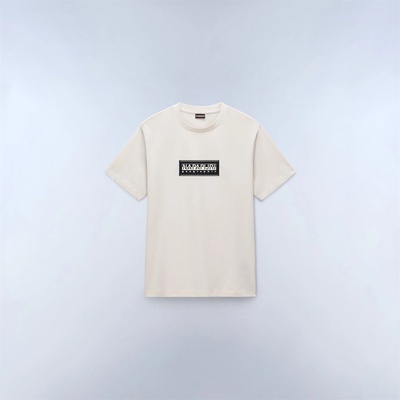 Napapijri Мъжка тениска Napapijri Nap Box Logo Short Sleeve T-shirt Mens - Beige N1J