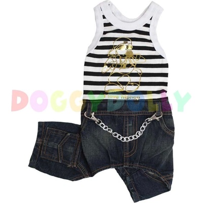 Doggydolly Obleček pruhovaný hiphop tílko