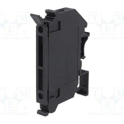 DEGSON ELECTRONICS PC4-HE Zásuvka; 5x20mm; na přípojnici DIN; 6,3A; 800VAC; Póly: 1; černá; PC