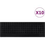vidaXL Постелки за стъпала 10 бр 25x75 см гума (155639)