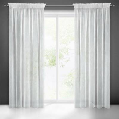 EUROFIRANY ZÁCLONA NA PÁSCE MONIC 140X270 CM BÍLÁ