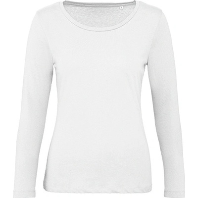 B&C Dámske tričko s dlhým rukávom TW071 White