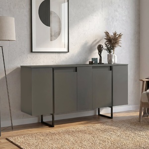 TopMebel Конзола Orontes TopMebel от меламин в антрацит цвят 160x35.2x80cm