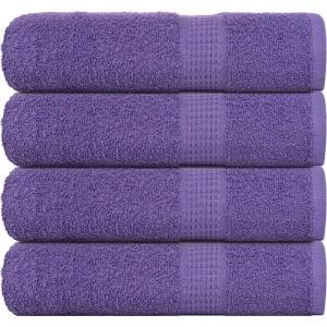 vidaXL Кърпи за баня FROGN 4 бр. Лилави 100x150 см 360 г/м2 (136885)