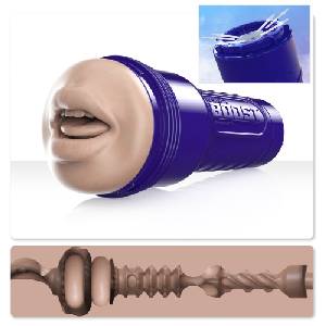 Fleshlight Boost Blow - реалистичен мастурбатор уста - натурален цвят
