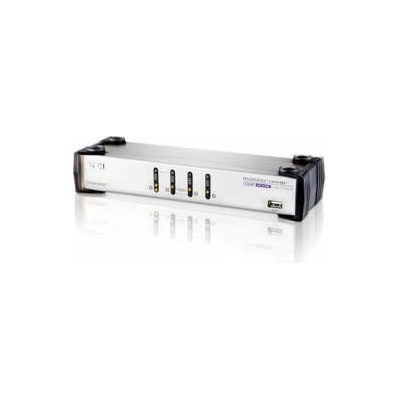 ATEN Превключвател KVMP ATEN CS1744C-AT, 4-портов, PS/2-USB, VGA Dual Display, Audio, ATEN-CS1744C-AT