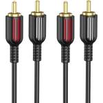 BOROFONE Кабел BL13 - 2RCA на 2RCA - 1, 5m - Черен KP28006