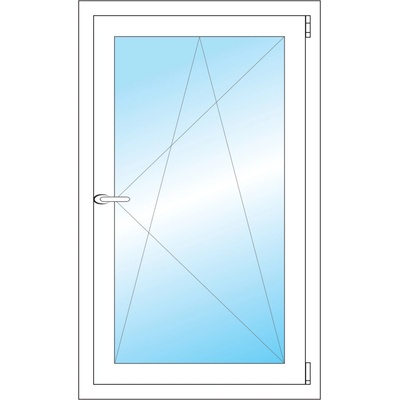 OKNA HNED Plastové okno 65x107 cm (650x1070 mm) bílé otevíravé a sklopné pravé