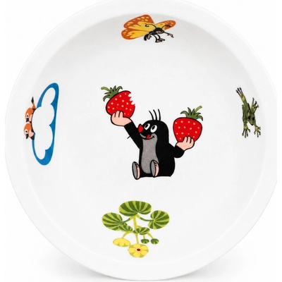 Thun 1794 Dětská porcelánová miska Krtek a jahody 135 mm