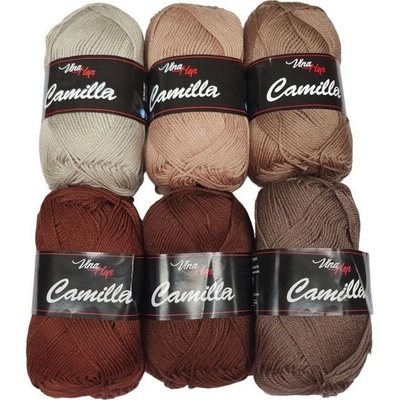 Příze Camilla sada 2318 (6ks) hnědá