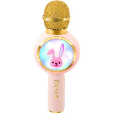 Izoxis 27048 Bezdrátový Karaoke Bluetooth mikrofon králiček 800mAh růžový
