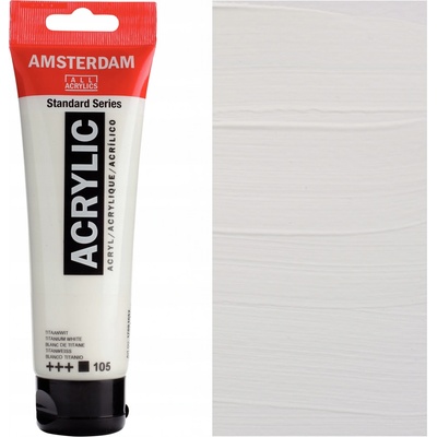 Amsterdam Standart Series akrylová barva 120 ml 105 Titanium white – Zboží Dáma