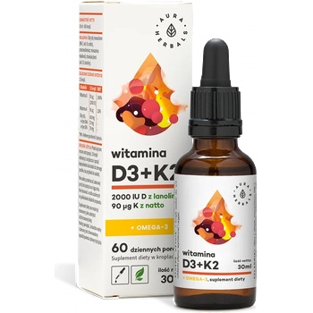 Aura Herbals Витамин D3 + K2 + Oмега-3 30 ml капки | Aura Herbals (11136 AH)