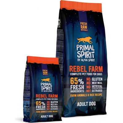 Primal Spirit Dog 65% Rebel Farm 12 kg