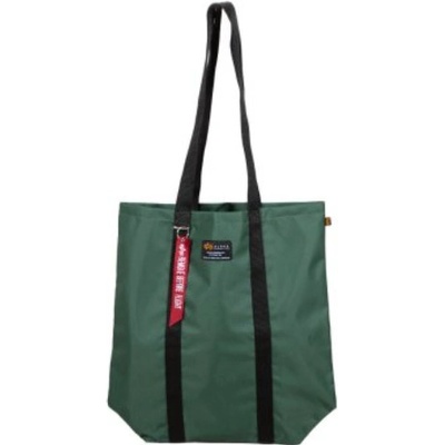 Alpha Industries LABEL Shopping bag nákupná taška Dark Olive zelená
