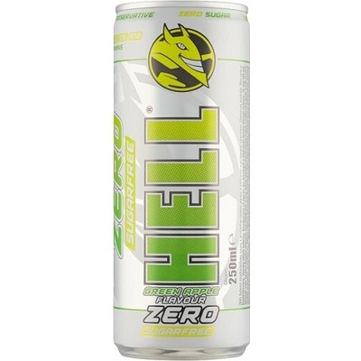 Hell Zero Green Apple sýtený nealkoholický nápoj 250 ml