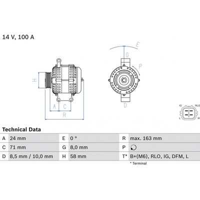generátor BOSCH 0 986 049 970 0 986 049 970