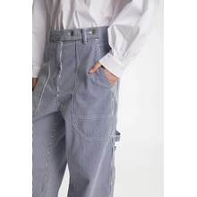 Munthe nohavice Fancie modrobiely pásik