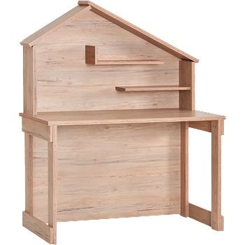 Carmen Детско бюро Carmen MY HOUSE, 120х149х60 см, 2 рафта, USB + Type C, Кафяв/натурален