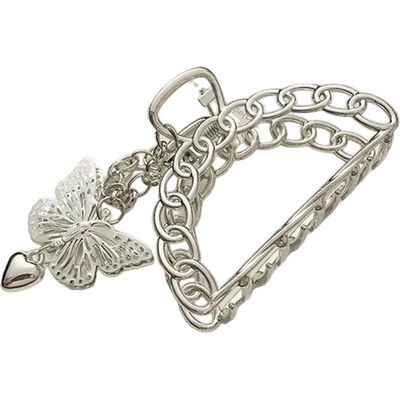 HARAHU Щипка за коса Butterfly - Сребриста / Тип3 KP30634 (30634)
