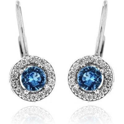 Zlatnictví U Kostela dámské náušnice s modrým kamenem 1992M