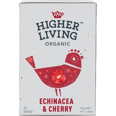 Higher Living Bylinný čaj echinacea a třešeň bio 15 x 2 g
