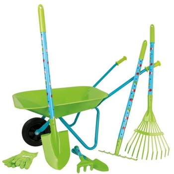 Legler Голяма градинска комплект с количка