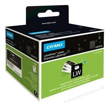 DYMO S0929100, 51мм x 89мм, 300 бр, бели хартиени етикети за визитни картички без лепило (S0929100)
