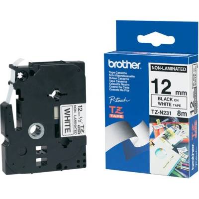 Brother TZEN231 12mm BLACK ON WHITE ADH (TZEN231)