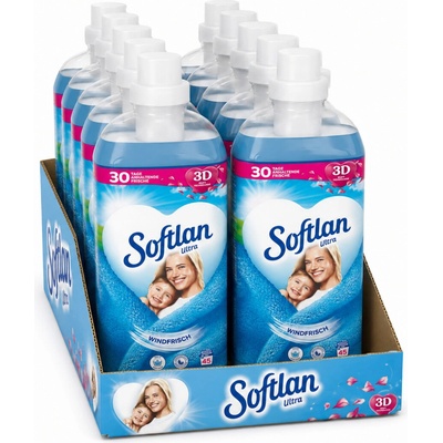 Softlan 3D Ultra aviváž s vůní svěžího vánku 12 x 1 l 45 PD