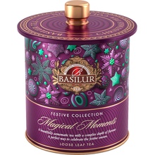 Basilur Festive Tea Magical Moments plech Černý čaj aromatizovaný s ochucujícími čá 75 g