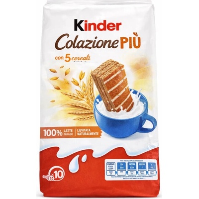 Kinder Colazione Più s 5 cereáli snídaňové řezy 10 ks 290 g