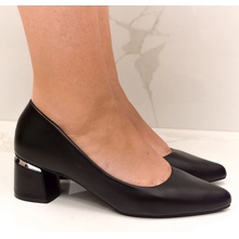 Dámske lodičky so zlatým detailom KASSA čierne