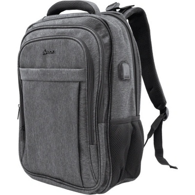 SBOX Раница за лаптоп SBOX AMSTERDAM, 18", USB изход за зарядно, 330x460x130 мм, сив (AMSTERDAM)