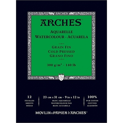 Arches Skicák v lepené vazbě A4 300g 12 listů