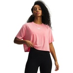 Under Armour Dámske tričko Rival Boxy Tee Wash Bittersweet Pink White