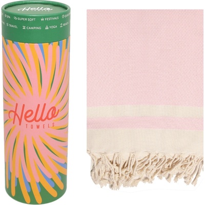 Hello Towels памучна кърпа, Пепел от рози / Зелено