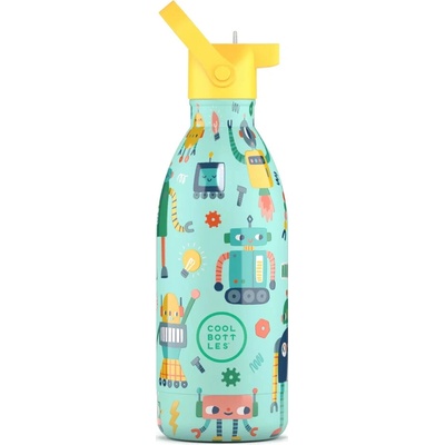 Cool Bottles Detská termo fľaša z nerezovej ocele Kids Short Circuit trojvrstvová 500 ml