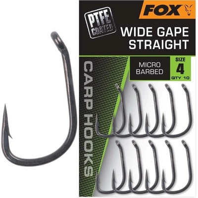 Fox Háčky Carp Hook Wide Gape Straight 10ks vel. 4