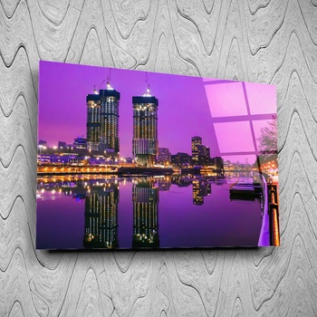 Art gift Стъклено АРТ пано - Лилаво небе